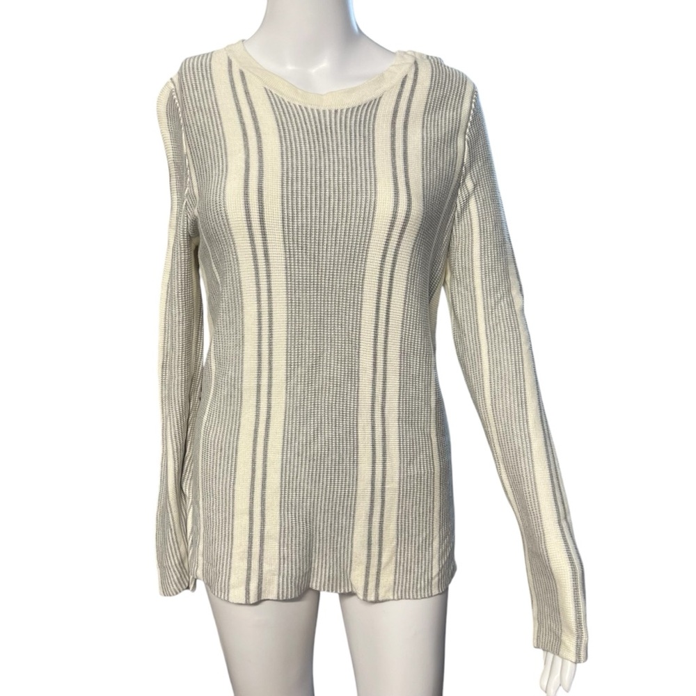Market & Spruce - Womens Viscose Striped Sweater Sz. Medium
